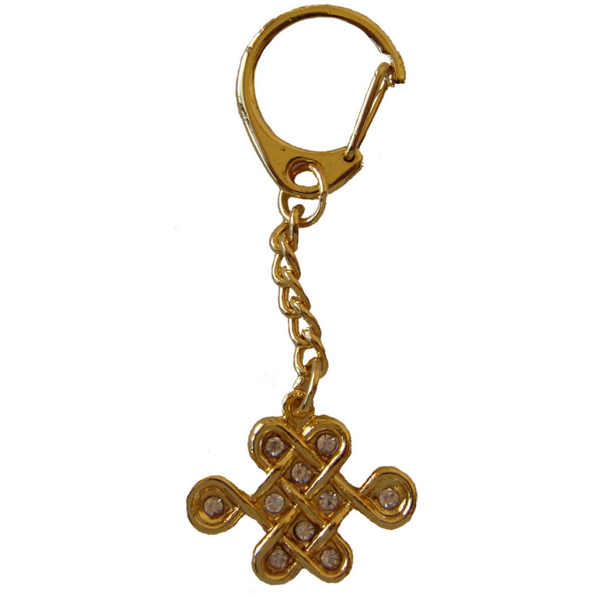 Bejeweled Mystic Knot Amulet Keychain