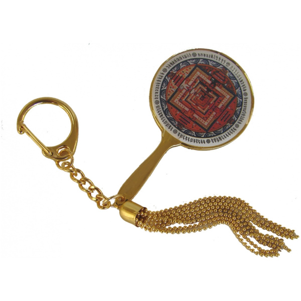 The Kalachakra Mandala Mirror Keychain