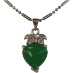 Heart-Shaped Jade Pendant-without chain