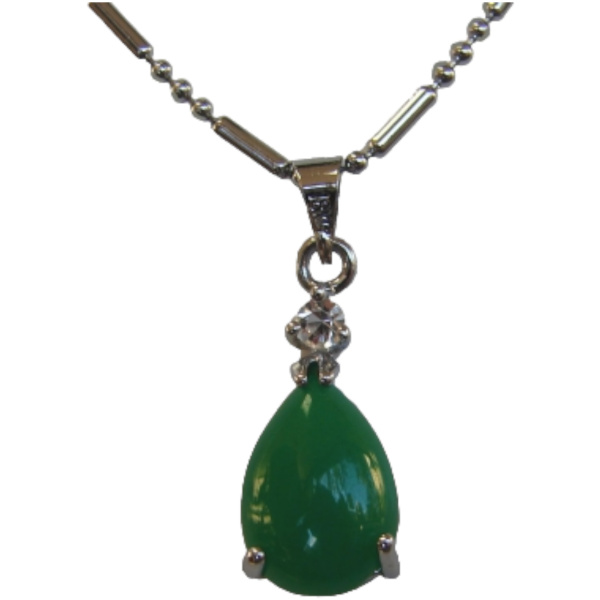 Drop-Shaped Jade Pendant-without chain