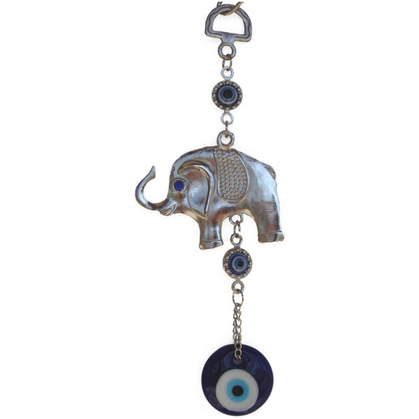 Wall Hanging Elephant Charm with Evil Eyes