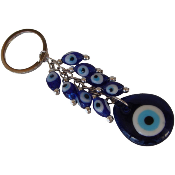 Blue Evil Eye Protection Keychain