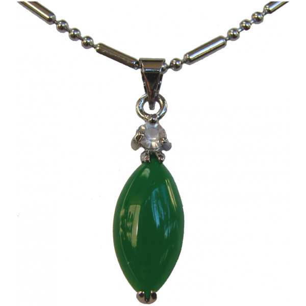 Leaf Shape Jade Pendant-without chain