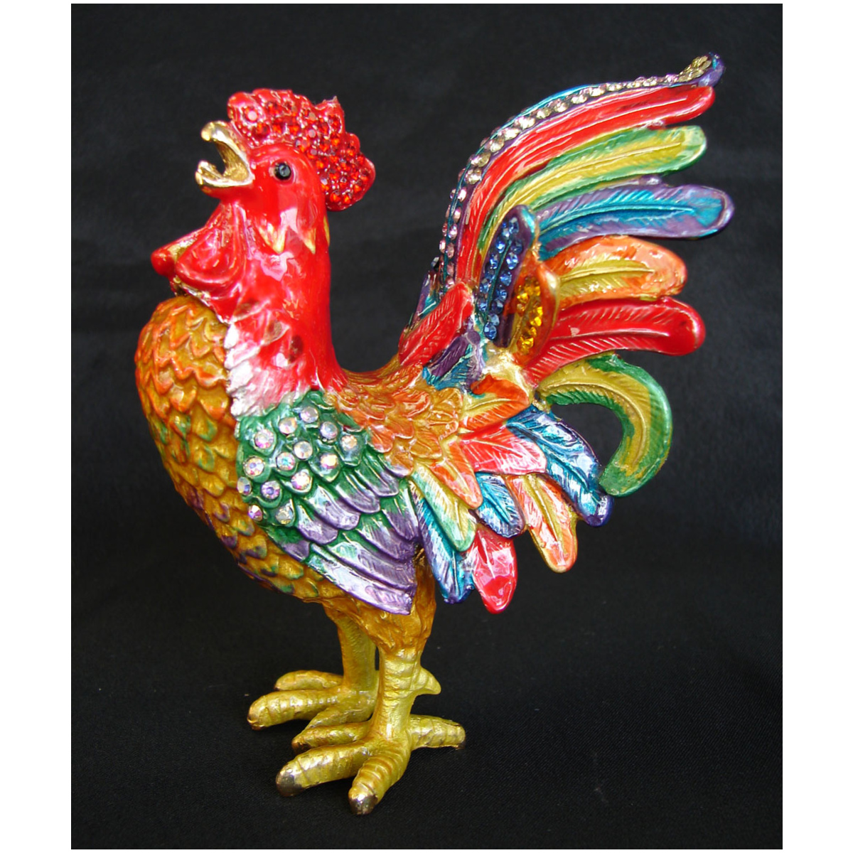 Bejeweled Rooster Statue