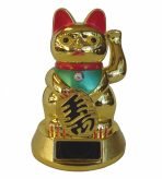 Solar Energy Golden Lucky Cat Statue