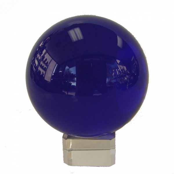 Blue Crystal Ball with Crystal Stand