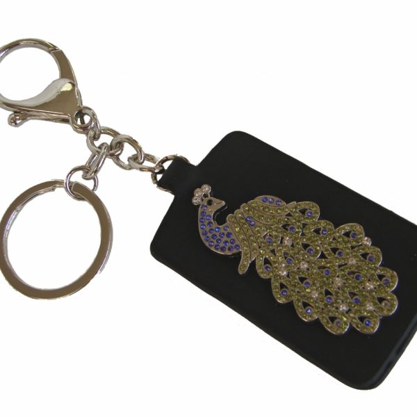 Jeweled Peacock Keychain