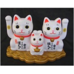 Solar Energy White Money Cat Family