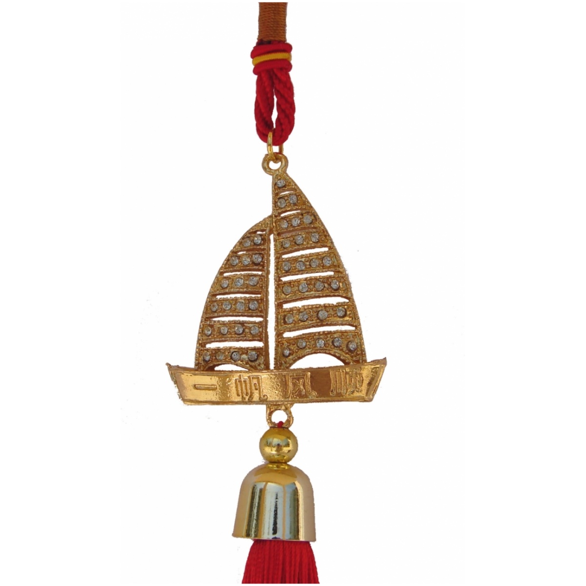 Golden Metal Sailing Boat Charm