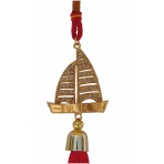 Golden Metal Sailing Boat Charm