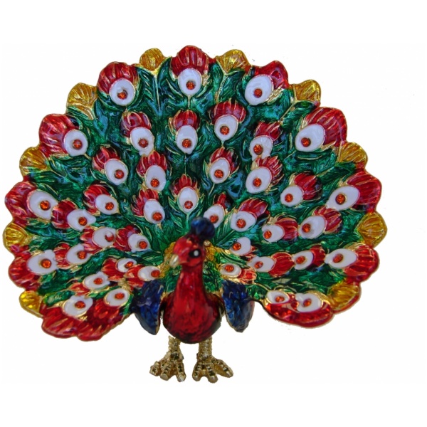 Bejeweled Peacock-red