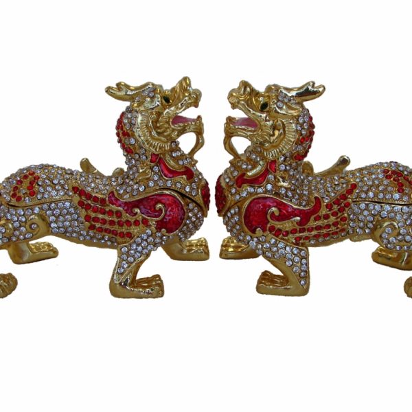 Pair of Bejeweled Pi Yao