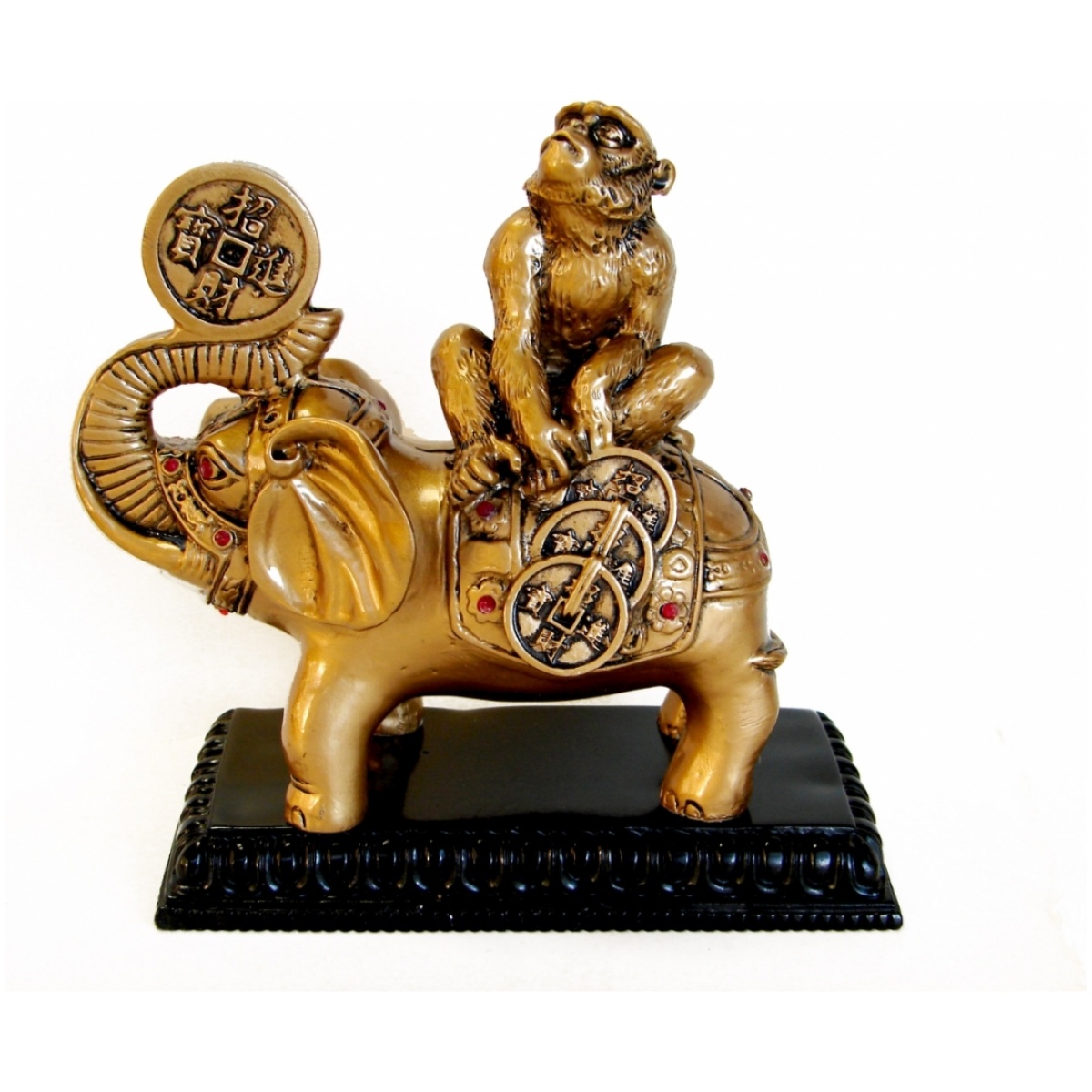 Monkey on Elephant with Pedestal