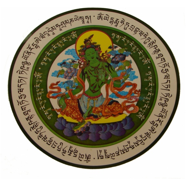 Green Tara Window Sticker