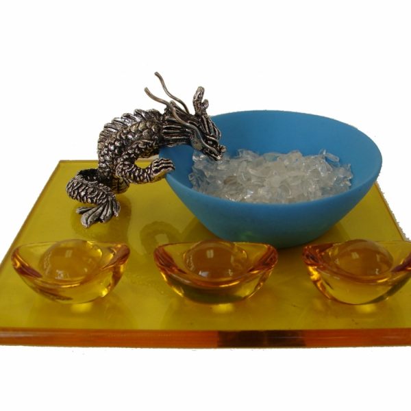 Dragon with Water Bowl and Ingots