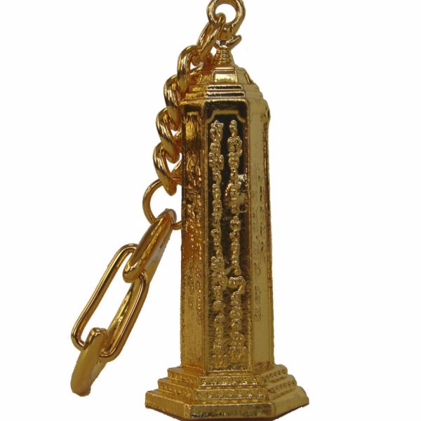 Golden Mantra Pagoda Keychain Amulet