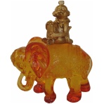 Monkey Holding a Prosperity Bag on Elephant