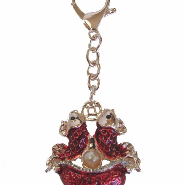 Double-Fish Keychain for Double Happiness and Wealth
