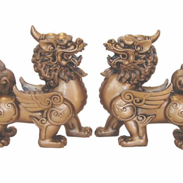 Pair of Golden Pi Yao Statues