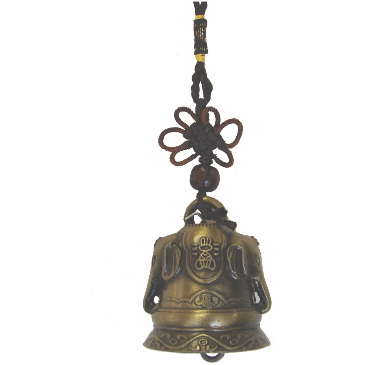 Bell Charm with Image of Elephants