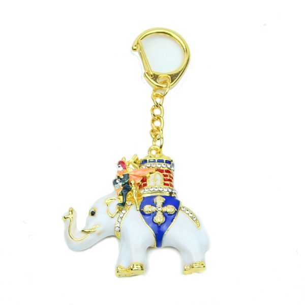 Power Elephant with Warrior Amulet Keychain