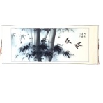 Big Horizontal Bamboo Scroll Picture
