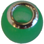 Sterling Silver Drum Shape Jade Pendant