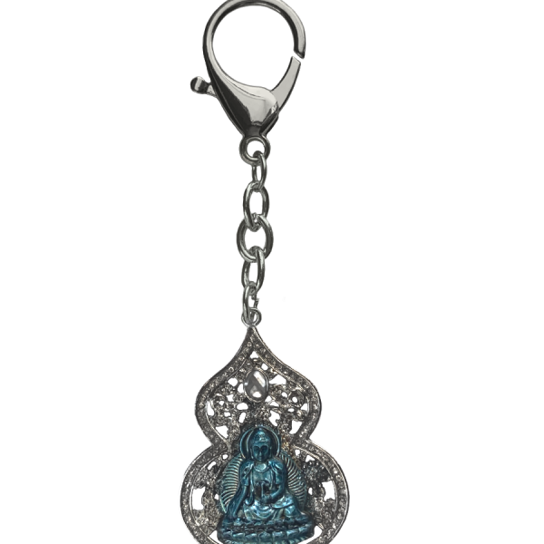 Blue Medicine Buddha Wu Lou Keychain Amulet