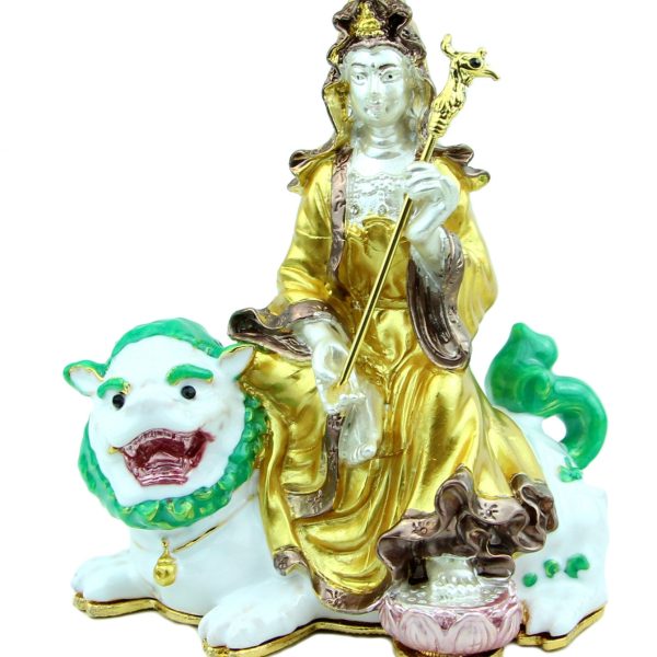 Kuan Yin on Snow Lion