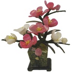 Jade Peony Bouquet with Jade Vase