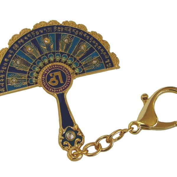 Peacock Feather Mirror Fan (Big) against Bad Luck