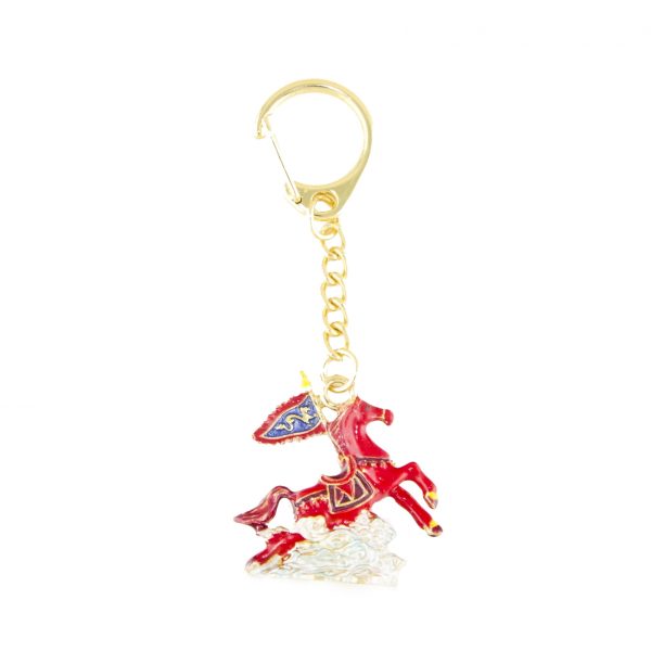 Bejeweled Flying Wind Horse Keychain Amulet