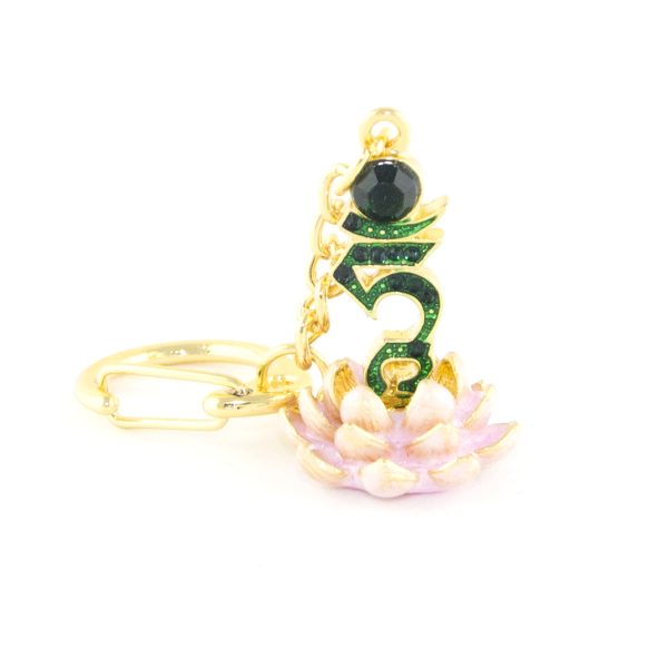 Bejeweled Tam Lotus Keychain Amulet