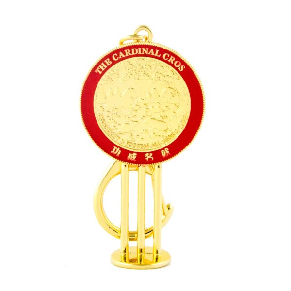 The Cardinal Cross Mirror Keychain Amulet