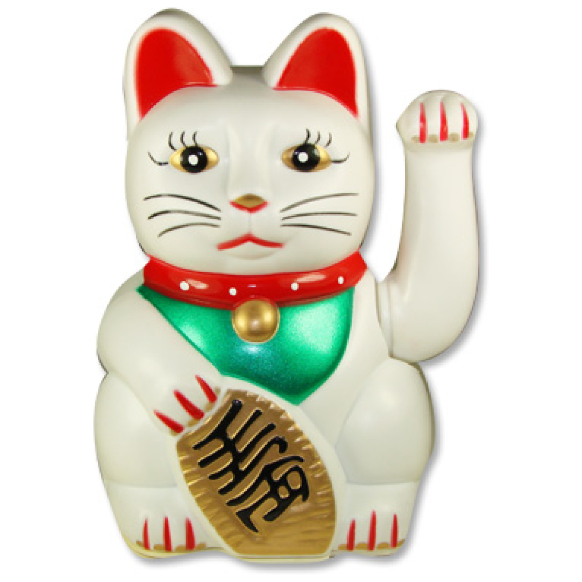 White Lucky Cat Statue