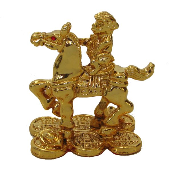 Brass Monkey on Horse Statue