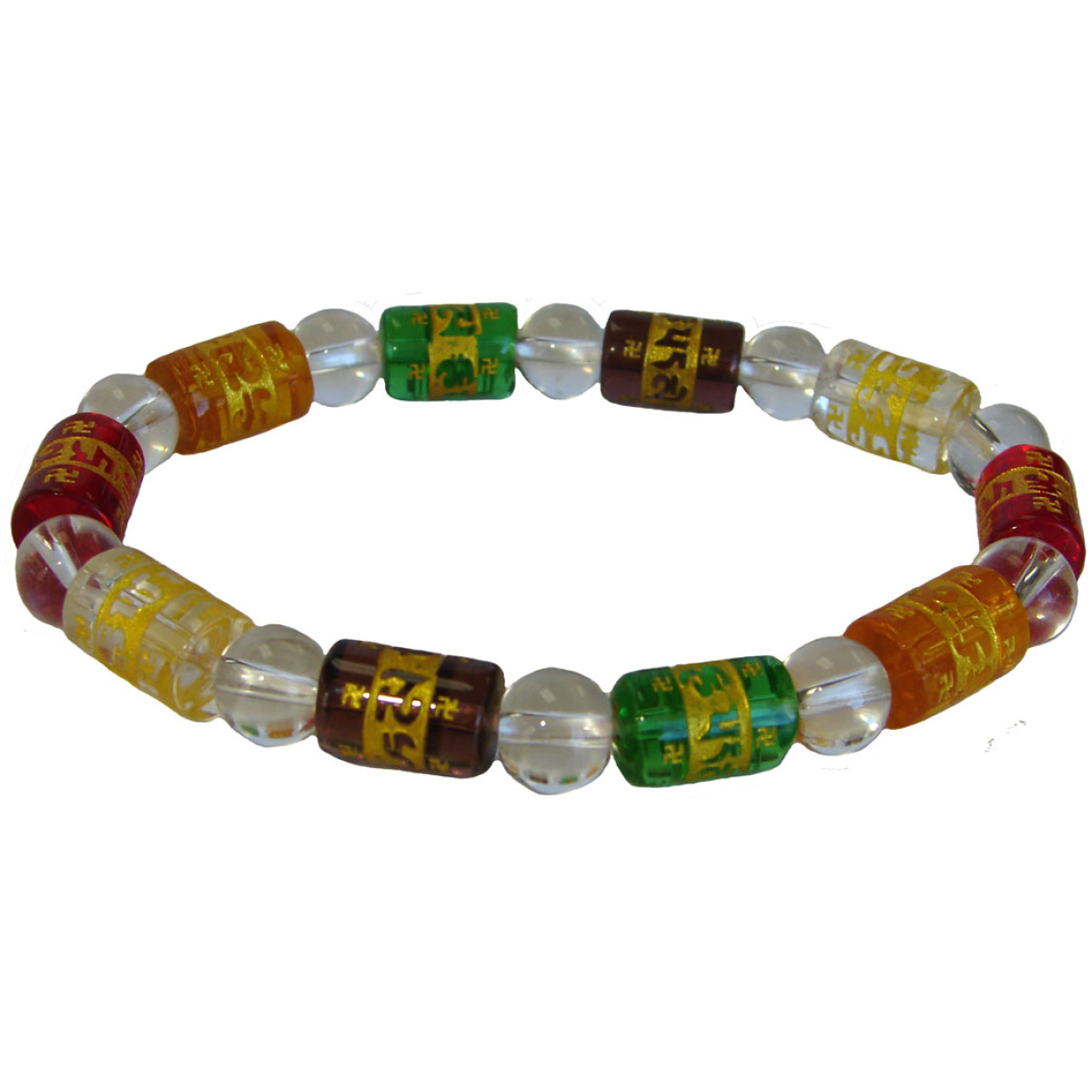 5 Element Crystal Bracelet w/ Syllable Mantra