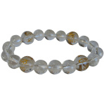 Clear Quartz Gemstone Bracelet w/ Mantra