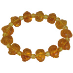 Yellow Crystal Pig Bracelet