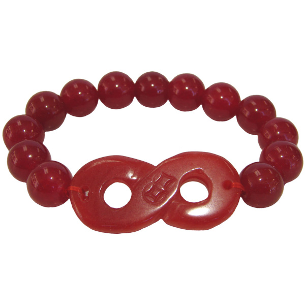 Carnelian Bracelet with Infinity Symbol