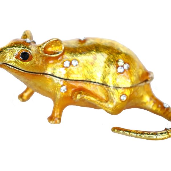 Bejeweled Golden Rat Statue