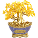 Citrine Tree in Purple Money Pot