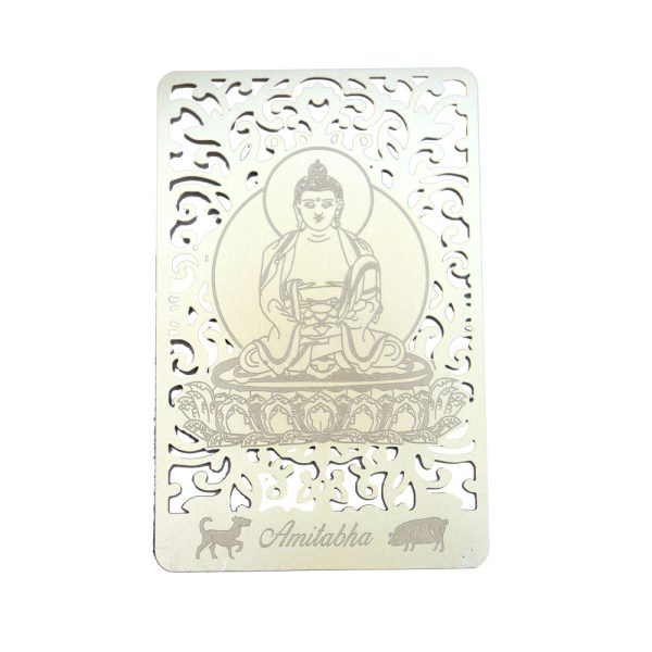 Bodhisattva for Dog & Boar (Amitabha) Printed on a Card in Gold