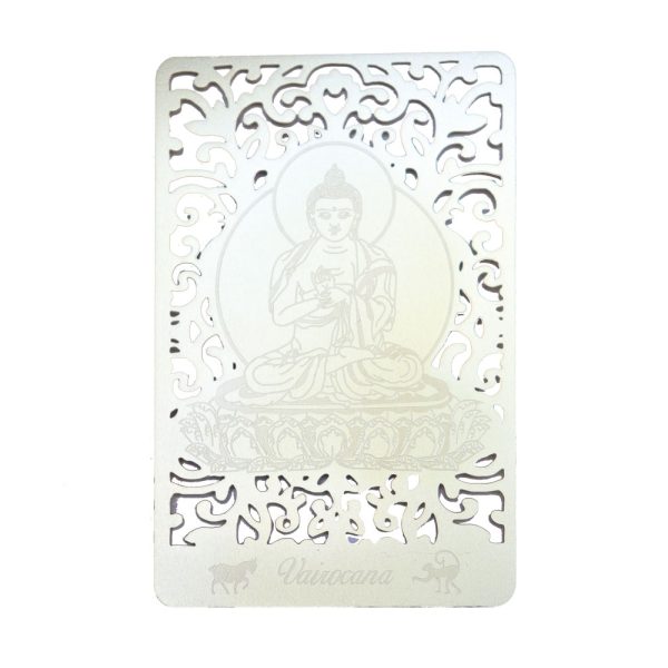 Bodhisattva for Sheep & Monkey (Vairocana) Printed on a Card in Gold