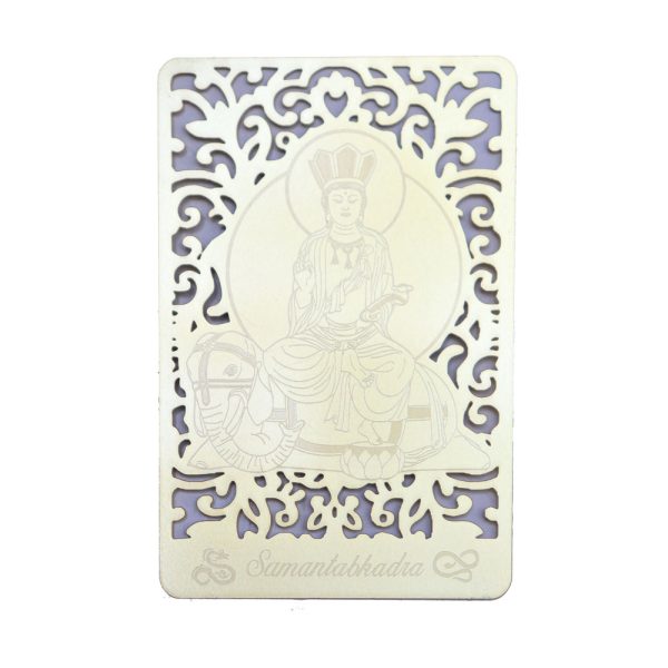 Bodhisattva for Dragon & Snake (Samantabhadra) Printed on a Card in Gold