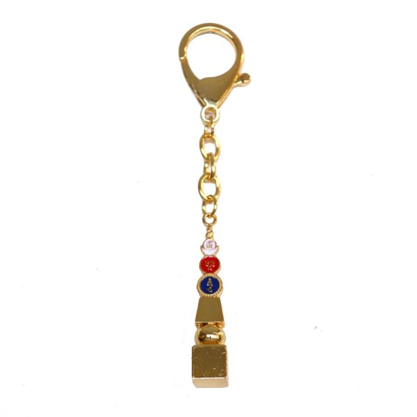 Five Element Pagoda With Om Ah Hum Keychain