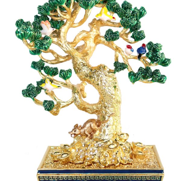 Wealth Tree With Mongoose And 6 Birds