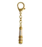 White Vajrasatva Mantra Wand Keychain Amulet