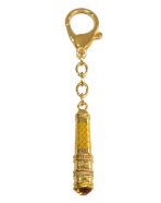 Yellow Jambala Mantra Wand Keychain Amulet