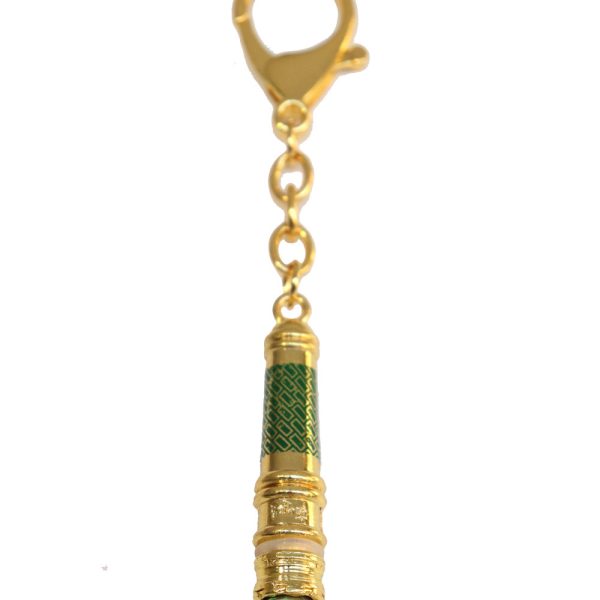 Green Tara Mantra Wand Keychain Amulet